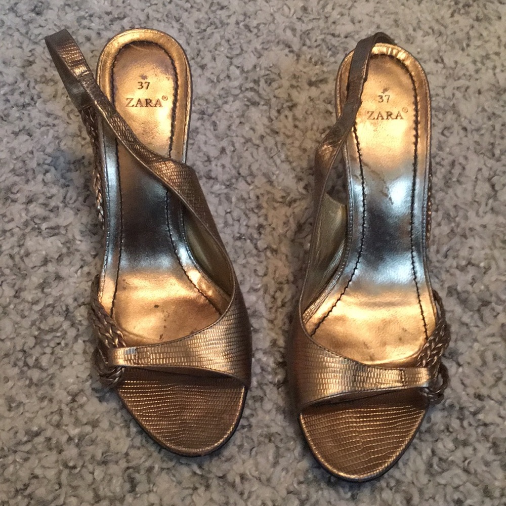 Zara Gold Heel
